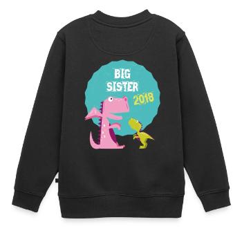 Big Sister Fratrie, Frère 2018 T-shirt - Sweat Premium enfant bio - noir - Dos - AI Model Kid Female (0cm)