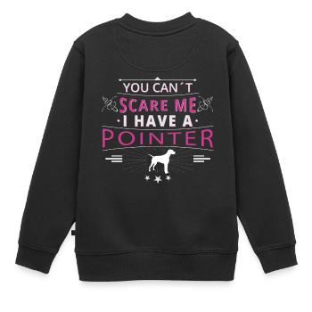Pointer anglais Pointer peur - Sweat Premium enfant bio - noir - Dos - AI Model Kid Female (0cm)