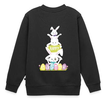 Heureux oriental - Sweat Premium enfant bio - noir - Dos - AI Model Kid Female (0cm)
