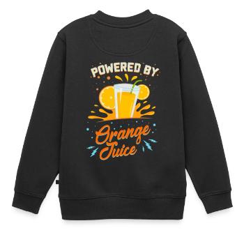 Végétarien drôle: alimenté par le poison de jus d'orange - Sweat Premium enfant bio - noir - Dos - AI Model Kid Female (0cm)