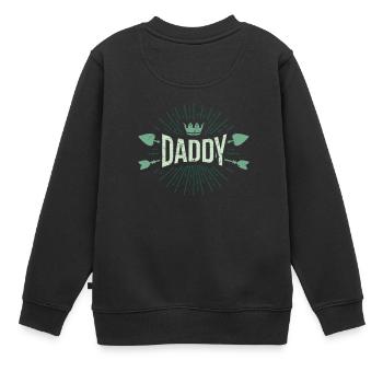 Papa - père - papa - Sweat Premium enfant bio - noir - Dos - AI Model Kid Female (0cm)