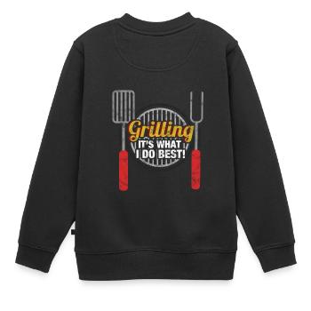 Barbecues - Je peux le faire mieux - Sweat Premium enfant bio - noir - Dos - AI Model Kid Female (0cm)