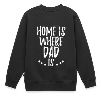 Fête des Pères - Sweat Premium enfant bio - noir - Dos - AI Model Kid Female (0cm)