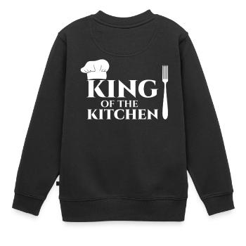 Cuisinier - cuisinier - cuisinier - cadeau - chef - Sweat Premium enfant bio - noir - Dos - AI Model Kid Female (0cm)