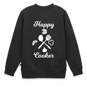 Cuisinier - cuisinier - cuisinier - cadeau - chef - Sweat Premium enfant bio - noir - Dos - AI Model Kid Female (0cm)