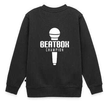 Beat box, Champion, Music, Sound, Contest, Winner - Kinder Premium Organic Sweatshirt - Schwarz - Hinten - AI Model Kid Female (0cm)