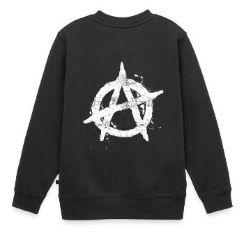 Anarchy Cool - Kids Premium Organic Sweatshirt - black - Back - AI Model Kid Female (0cm)