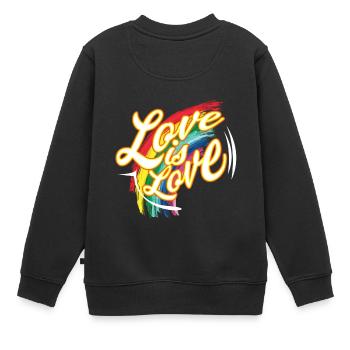 L'amour de T-shirt de CSD est amour - Sweat Premium enfant bio - noir - Dos - AI Model Kid Female (0cm)