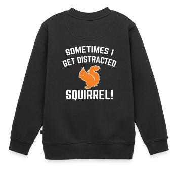 Écureuil T-shirt Cadeau Animaux amis drôle - Sweat Premium enfant bio - noir - Dos - AI Model Kid Female (0cm)