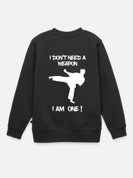 Arts martiaux - Arts martiaux - Arts martiaux - Karaté - Sweat Premium enfant bio - noir