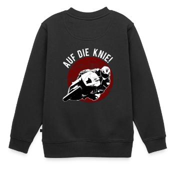 Auf die Knie - Kinder Premium Organic Sweatshirt - Schwarz - Hinten - AI Model Kid Female (0cm)