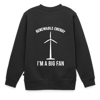Erneuerbare Energie Saubere Energie - Kinder Premium Organic Sweatshirt - Schwarz - Hinten - AI Model Kid Female (0cm)