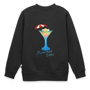 Sommer Sonne Sonnenschirm Urlaub Geschenk - Kinder Premium Organic Sweatshirt - Schwarz - Hinten - AI Model Kid Female (0cm)