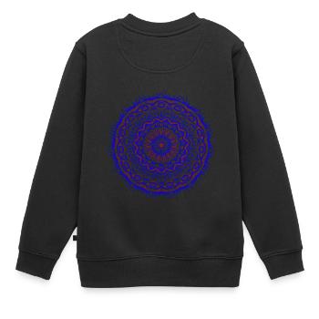 Mandala - Kinder Premium Organic Sweatshirt - Schwarz - Hinten - AI Model Kid Female (0cm)
