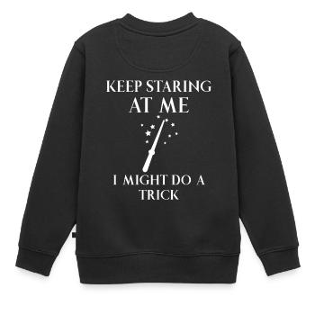 Zauberei - Magie - Zauberstab - Magier - Geschenk - Kinder Premium Organic Sweatshirt - Schwarz - Hinten - AI Model Kid Female (0cm)