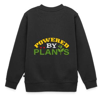 Veganer Vegetarier Geschenkidee - Kinder Premium Organic Sweatshirt - Schwarz - Hinten - AI Model Kid Female (0cm)