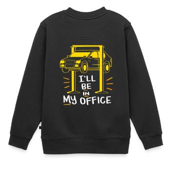 Mécanicien de voiture, atelier, cadeau d'accord - Sweat Premium enfant bio - noir - Dos - AI Model Kid Female (0cm)