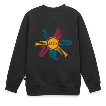 jazz - Sweat Premium enfant bio - noir - Dos - AI Model Kid Female (0cm)