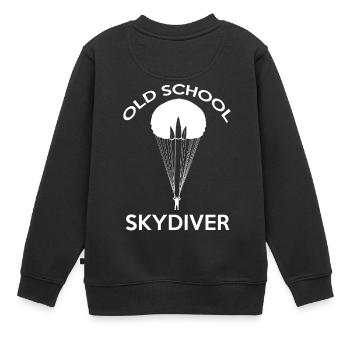 Fallschirmspringen - Sykdive - Fallschirm - Kinder Premium Organic Sweatshirt - Schwarz - Hinten - AI Model Kid Female (0cm)