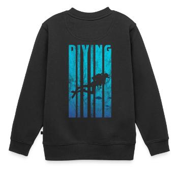 Geschenk Taucher Schnorchler schnorcheln - Kinder Premium Organic Sweatshirt - Schwarz - Hinten - AI Model Kid Female (0cm)