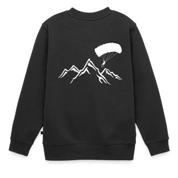Parapente - parapente - parapente - Sweat Premium enfant bio - noir - Dos - AI Model Kid Female (0cm)