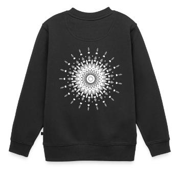 Cadeau de chemise de festival de soleil Spiritualité de GOA - Sweat Premium enfant bio - noir - Dos - AI Model Kid Female (0cm)