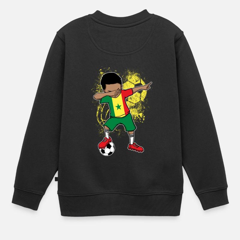 Coupe du monde de l'équipe nationale du Sénégal - Sweat Premium enfant bio - noir
