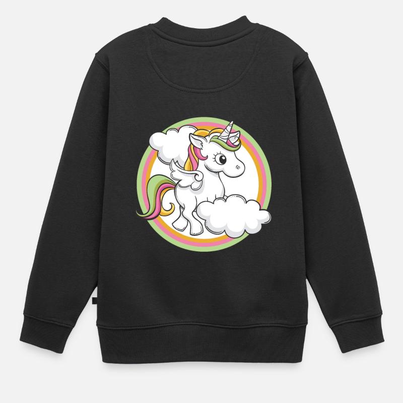 Licorne - Licorne - Sweat Premium enfant bio - noir