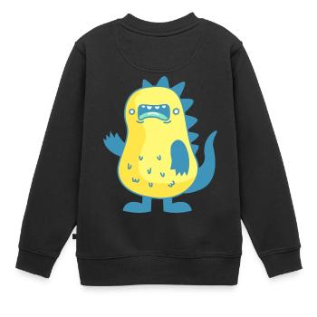 monstre - Sweat Premium enfant bio - noir - Dos - AI Model Kid Female (0cm)