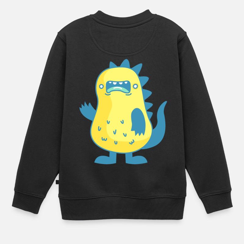 monstre - Sweat Premium enfant bio - noir