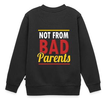 Pas de mauvais parents - Sweat Premium enfant bio - noir - Dos - AI Model Kid Female (0cm)