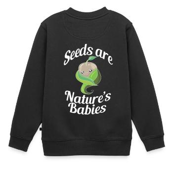Natur Erde Klima Bäume Leben Baum Mutter Erde lebe - Kinder Premium Organic Sweatshirt - Schwarz - Hinten - AI Model Kid Female (0cm)