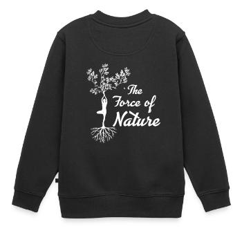Natur Erde Klima Bäume Leben Baum Mutter Erde lebe - Kinder Premium Organic Sweatshirt - Schwarz - Hinten - AI Model Kid Female (0cm)