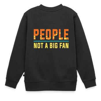 Les gens pas un grand fan Les gens introverti - Sweat Premium enfant bio - noir - Dos - AI Model Kid Female (0cm)