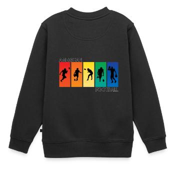 Football américain - Sweat Premium enfant bio - noir - Dos - AI Model Kid Female (0cm)