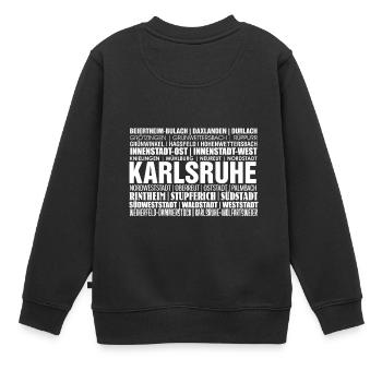 Shirt Karlsruhe Stadt Stadtteile - Kinder Premium Organic Sweatshirt - Schwarz - Hinten - AI Model Kid Female (0cm)