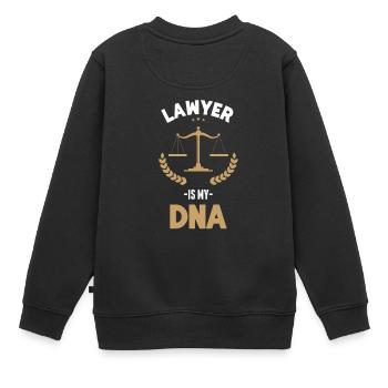 Anwalt Anwältin Gericht Recht Justiz DNA Geschenk - Kinder Premium Organic Sweatshirt - Schwarz - Hinten - AI Model Kid Female (0cm)