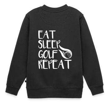 Mangez Sommeil Golf Répétez Chemise Cadeau Golf - Sweat Premium enfant bio - noir - Dos - AI Model Kid Female (0cm)