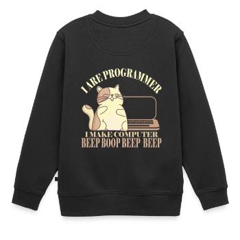 Je suis programmeur Shirt Shirt drôle d'ordinateur - Sweat Premium enfant bio - noir - Dos - AI Model Kid Female (0cm)