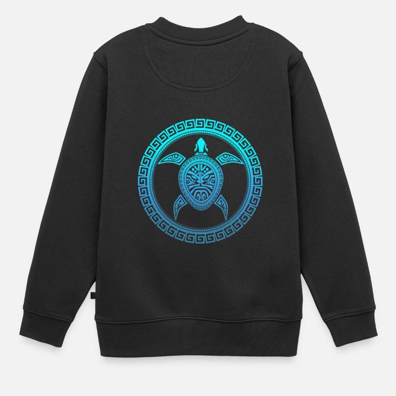 tortue - Sweat Premium enfant bio - noir