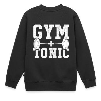 Fitness Gym - Kids Premium Organic Sweatshirt - black - Back - AI Model Kid Female (0cm)