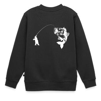 Pêche - Pêche - Pêche - Pêche - Pêche - Pêche - Sweat Premium enfant bio - noir - Dos - AI Model Kid Female (0cm)