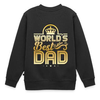Bester Vater der Welt - Kinder Premium Organic Sweatshirt - Schwarz - Hinten - AI Model Kid Female (0cm)