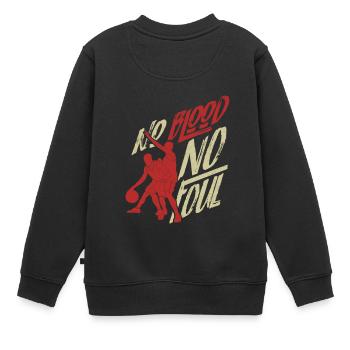 No Blood No Foul - Basketball Schiedsrichter Dunk - Kinder Premium Organic Sweatshirt - Schwarz - Hinten - AI Model Kid Female (0cm)