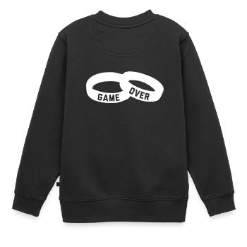 Game Over Wedding - Kinder Premium Organic Sweatshirt - Schwarz - Hinten - AI Model Kid Female (0cm)