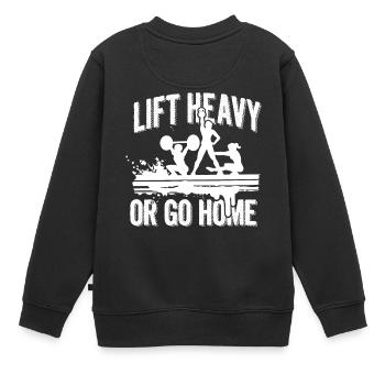 Fitness Gym - Kids Premium Organic Sweatshirt - black - Back - AI Model Kid Female (0cm)