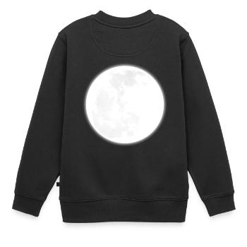 Full Moon - Kids Premium Organic Sweatshirt - black - Back - AI Model Kid Female (0cm)