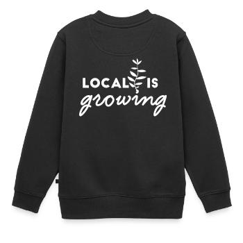 Jardinier - Jardinage - Jardinage - Local - Sweat Premium enfant bio - noir - Dos - AI Model Kid Female (0cm)