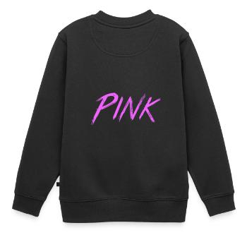 Pink - Kinder Premium Organic Sweatshirt - Schwarz - Hinten - AI Model Kid Female (0cm)