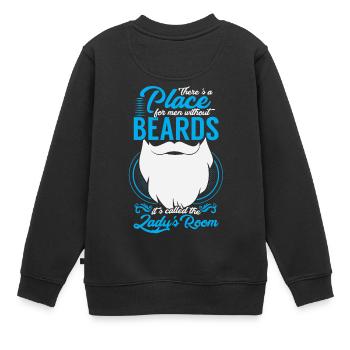Men Without Beards - Kids Premium Organic Sweatshirt - black - Back - AI Model Kid Female (0cm)